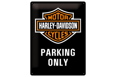 Plåtskylt Harley-Davidson Parking Only 30 x 40 cm - Nostalgic Art
