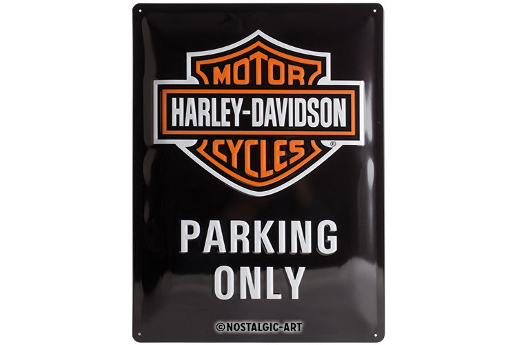 Plåtskylt Harley-Davidson Parking Only 30 x 40 cm - Nostalgic Art