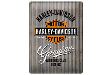 Plåtskylt Harley-Davidson Genuine 30 x 40 cm - Nostalgic Art