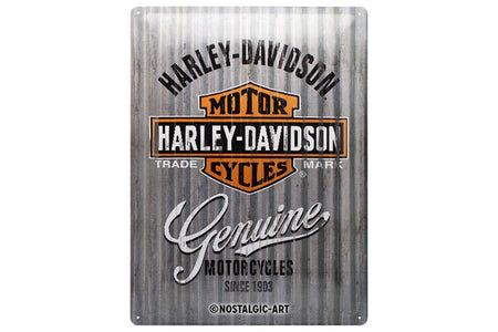 Plåtskylt Harley-Davidson Genuine 30 x 40 cm - Nostalgic Art
