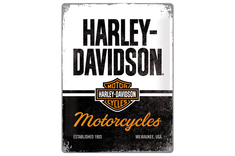Plåtskylt Harley-Davidson Motorcycles 30 x 40 cm - Nostalgic Art
