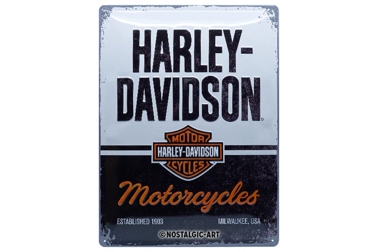 Plåtskylt Harley-Davidson Motorcycles 30 x 40 cm - Nostalgic Art