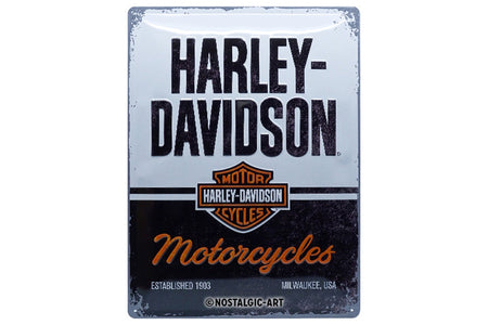 Plåtskylt Harley-Davidson Motorcycles 30 x 40 cm - Nostalgic Art