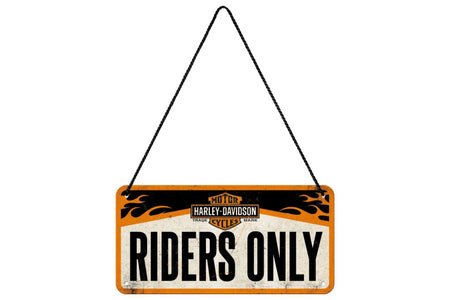 Plåtskylt Harley Davidson Riders Only 20 x 10 cm - Nostalgic-Art