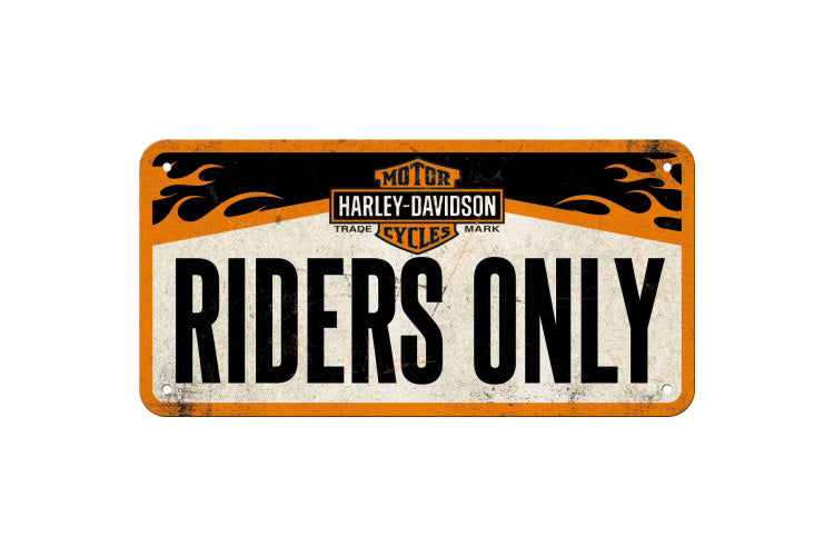 Plåtskylt Harley Davidson Riders Only 20 x 10 cm - Nostalgic-Art