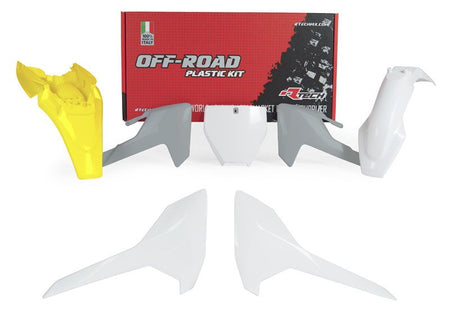 Rtech Plastkit O.E.M VIT GUL Grå – Husqvarna TC 65