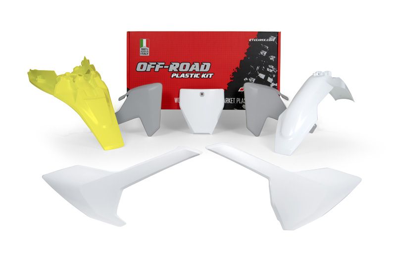 Rtech Plastkit O.E.M VIT Grå – Husqvarna TC 85, TC 85 (17/14)/TC 85 (19/16)