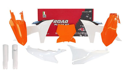 Rtech Plastkit Komplett O.E.M SVART VIT Orange – KTM 450 SX-F, 250 SX/250