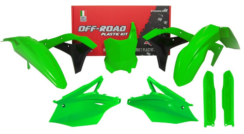 Rtech Plastkit Neongrön – Kawasaki KX250, KX250F