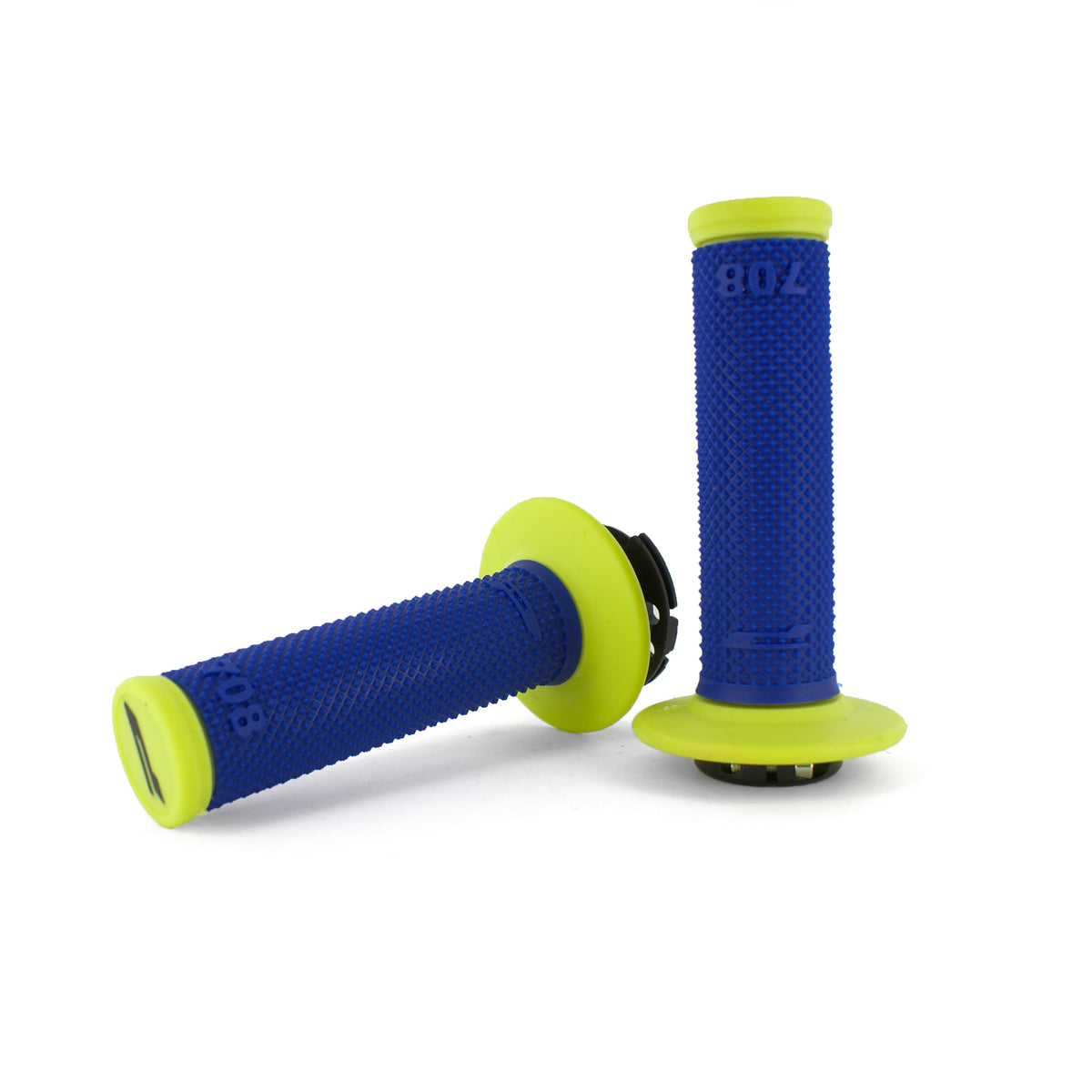 Progrip 708 Dual Density Full Diamond LOCK ON GRIPS NEON BLÅ Gul