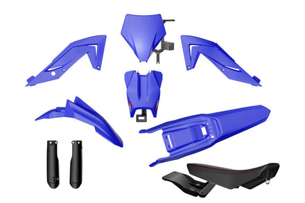Rtech Plastkit Revolution ink sadel Svart/Blå – TALARIA STING