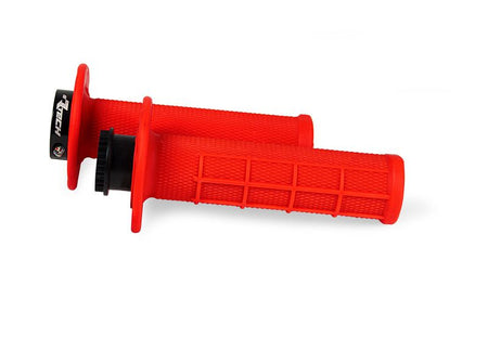 Rtech R20 LOCK-ON GRIPS HALF WAFFLE Neonröd