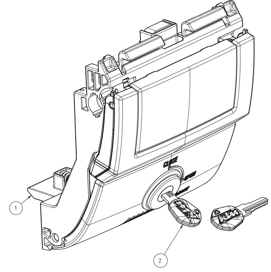 Top case lock
