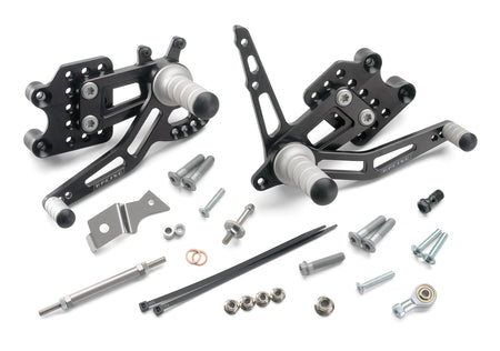 KTM Justerbara fotpinnefästen V+H, komplett