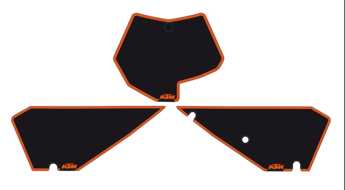 KTM Nummerplåtsbakgrund, svart