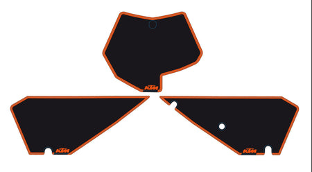 KTM Nummerplåtsbakgrund, svart