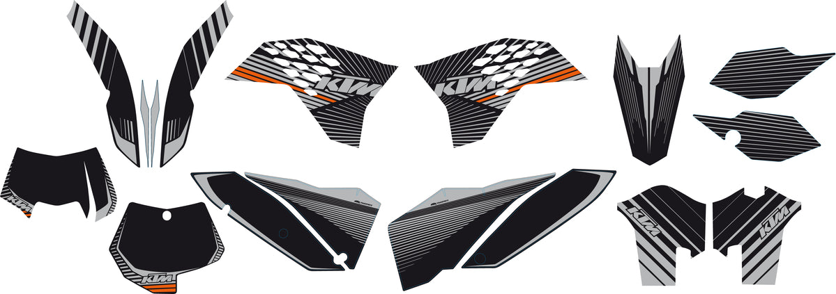 KTM Black Chrome-grafikkit