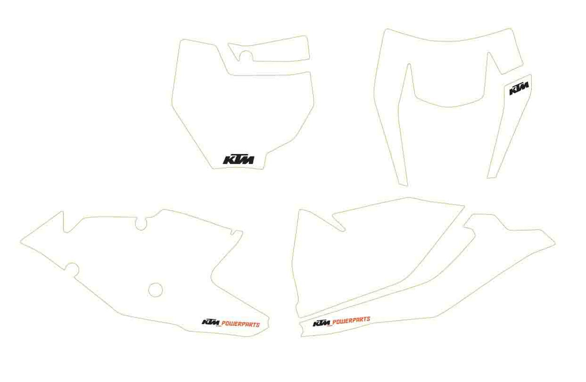KTM Nummerplåtsdekal, vit