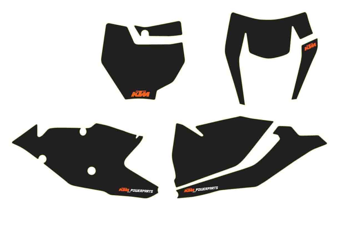 KTM Nummerplåtsdekal, svart