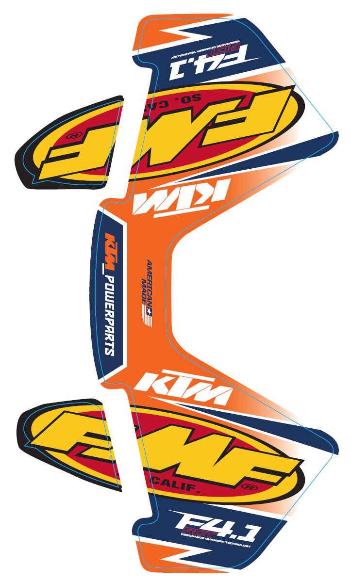 KTM FMF 4.1 MX-dekalset, 3 delar