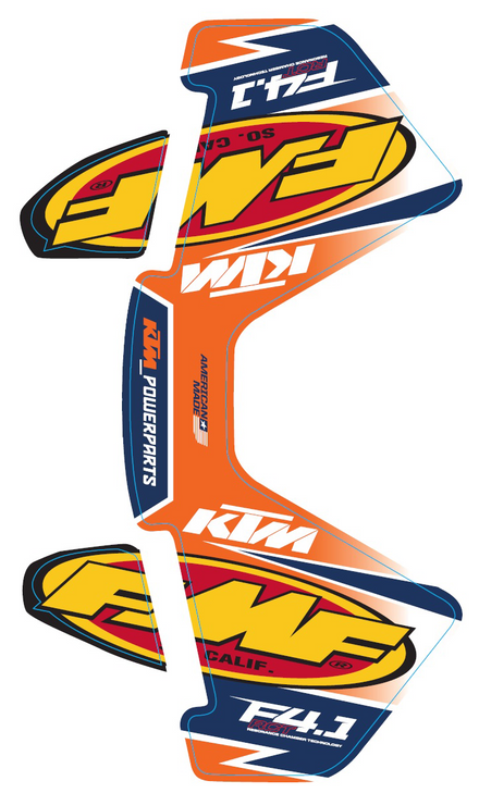 KTM FMF 4.1 MX-dekalset, 3 delar